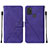 Leather Case Stands Flip Cover Holder Y01B for Samsung Galaxy A21s Purple