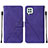 Leather Case Stands Flip Cover Holder Y01B for Samsung Galaxy A22 4G Purple