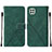 Leather Case Stands Flip Cover Holder Y01B for Samsung Galaxy A22 5G Green