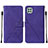 Leather Case Stands Flip Cover Holder Y01B for Samsung Galaxy A22 5G Purple