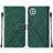 Leather Case Stands Flip Cover Holder Y01B for Samsung Galaxy A22s 5G Green