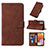 Leather Case Stands Flip Cover Holder Y01B for Samsung Galaxy A32 4G