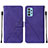 Leather Case Stands Flip Cover Holder Y01B for Samsung Galaxy A32 4G Purple