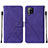 Leather Case Stands Flip Cover Holder Y01B for Samsung Galaxy A42 5G Purple