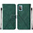 Leather Case Stands Flip Cover Holder Y01B for Samsung Galaxy A52 4G Green