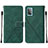 Leather Case Stands Flip Cover Holder Y01B for Samsung Galaxy A52 5G Green