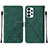 Leather Case Stands Flip Cover Holder Y01B for Samsung Galaxy A73 5G Green