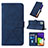 Leather Case Stands Flip Cover Holder Y01B for Samsung Galaxy F22 4G