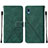 Leather Case Stands Flip Cover Holder Y01B for Samsung Galaxy M02 Green