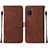 Leather Case Stands Flip Cover Holder Y01B for Samsung Galaxy M02s