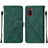 Leather Case Stands Flip Cover Holder Y01B for Samsung Galaxy M02s Green