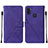 Leather Case Stands Flip Cover Holder Y01B for Samsung Galaxy M11 Purple