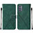 Leather Case Stands Flip Cover Holder Y01B for Samsung Galaxy M54 5G Green