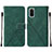 Leather Case Stands Flip Cover Holder Y01B for Samsung Galaxy S20 5G Green