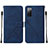 Leather Case Stands Flip Cover Holder Y01B for Samsung Galaxy S20 FE 4G Blue