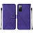 Leather Case Stands Flip Cover Holder Y01B for Samsung Galaxy S20 FE 4G Purple