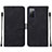 Leather Case Stands Flip Cover Holder Y01B for Samsung Galaxy S20 Lite 5G Black