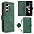 Leather Case Stands Flip Cover Holder Y01B for Samsung Galaxy Z Fold5 5G Green