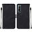 Leather Case Stands Flip Cover Holder Y01B for Vivo iQOO U1 Black