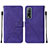 Leather Case Stands Flip Cover Holder Y01B for Vivo iQOO U1 Purple