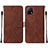 Leather Case Stands Flip Cover Holder Y01B for Vivo iQOO U3 5G