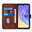 Leather Case Stands Flip Cover Holder Y01B for Vivo V21e 5G