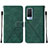 Leather Case Stands Flip Cover Holder Y01B for Vivo V21e 5G Green