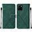 Leather Case Stands Flip Cover Holder Y01B for Vivo Y01A Green