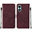 Leather Case Stands Flip Cover Holder Y01B for Vivo Y02S