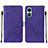 Leather Case Stands Flip Cover Holder Y01B for Vivo Y02S Purple