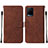 Leather Case Stands Flip Cover Holder Y01B for Vivo Y21a