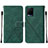 Leather Case Stands Flip Cover Holder Y01B for Vivo Y21a Green