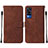 Leather Case Stands Flip Cover Holder Y01B for Vivo Y31 (2021)