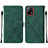 Leather Case Stands Flip Cover Holder Y01B for Vivo Y31s 5G Green
