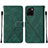 Leather Case Stands Flip Cover Holder Y01B for Vivo Y32t Green