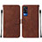 Leather Case Stands Flip Cover Holder Y01B for Vivo Y51 (2021)