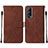 Leather Case Stands Flip Cover Holder Y01B for Vivo Y52 5G