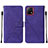 Leather Case Stands Flip Cover Holder Y01B for Vivo Y52s 5G Purple