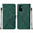 Leather Case Stands Flip Cover Holder Y01B for Vivo Y75 4G Green