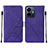 Leather Case Stands Flip Cover Holder Y01B for Vivo Y77 5G Purple