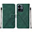 Leather Case Stands Flip Cover Holder Y01B for Vivo Y77e t1 Green