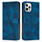 Leather Case Stands Flip Cover Holder Y01X for Apple iPhone 13 Pro Blue