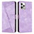 Leather Case Stands Flip Cover Holder Y01X for Apple iPhone 14 Pro Max Clove Purple