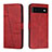 Leather Case Stands Flip Cover Holder Y01X for Google Pixel 6 5G Red