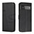 Leather Case Stands Flip Cover Holder Y01X for Google Pixel 6 Pro 5G Black