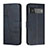 Leather Case Stands Flip Cover Holder Y01X for Google Pixel 6 Pro 5G Blue