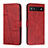 Leather Case Stands Flip Cover Holder Y01X for Google Pixel 6a 5G Red