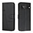 Leather Case Stands Flip Cover Holder Y01X for Google Pixel 7 5G Black