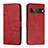 Leather Case Stands Flip Cover Holder Y01X for Google Pixel 7 5G Red