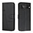 Leather Case Stands Flip Cover Holder Y01X for Google Pixel 7 Pro 5G Black